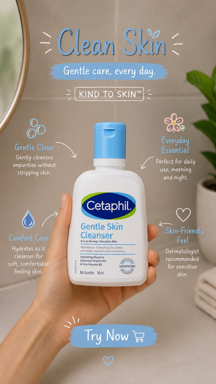 A Gentle Skin Cleanser | 125 ml For dry to normal, sensitive skin